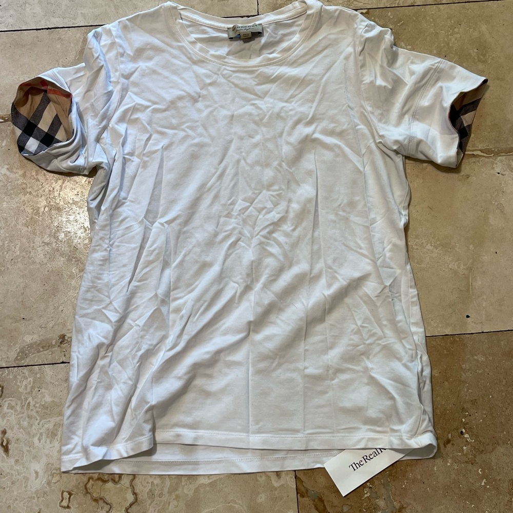 Burberry Classic White Short Sleeve Tee - Picture 4 of 6